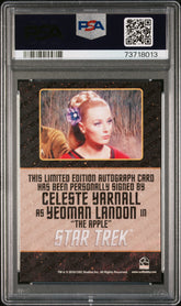 2018 Star Trek TOS Captain's Coll Autograph Celeste Yarnall Limited Auto PSA 10